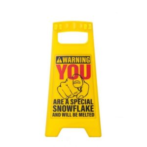 Snowflake Desk Warning Sign