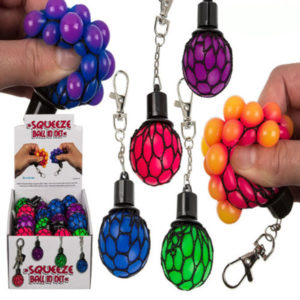 Squeeze Ball In Net Keyring
