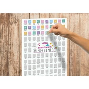 100 Exercises of Mindfulness Scratch Poster