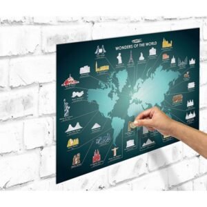 100 Wonders of The World Scratch Poster